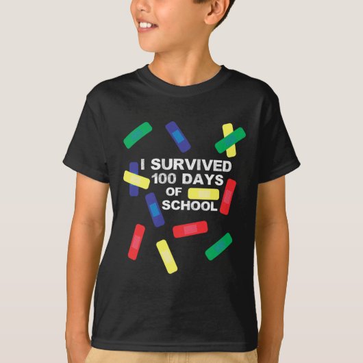 Ze overleefden 100 dagen schoolverband t-shirt (Voorkant)