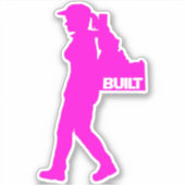 Ze pakt Idaho Vinyl Decal uit. Sticker (Voorkant)