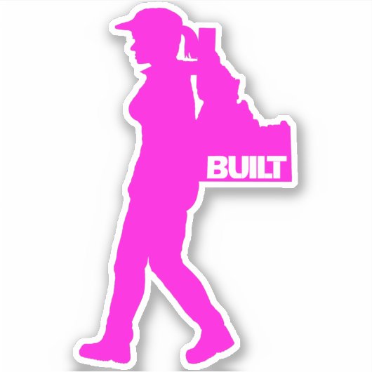 Ze pakt Idaho Vinyl Decal uit. Sticker (Voorkant)