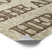 Ze pakte haar mails aan poster (Hoek)