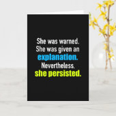 Ze Persisted Elizabeth Warren Kaart (Gele Bloem)