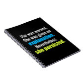 Ze Persisted Elizabeth Warren Notitieboek (Rechterzijde)