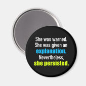 Ze Persisted Elizabeth Warren Quote Magneet (Voorkant / Achterkant)