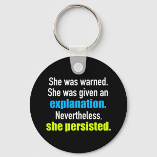 Ze Persisted Elizabeth Warren Sleutelhanger