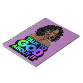 Ze praat met God over haar zwarte melanine vrouw z Notitieboek (Linkerzijde)