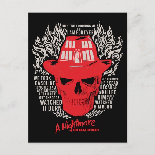 Ze probeerden me te verbranden feestdagenkaart (Voorkant)