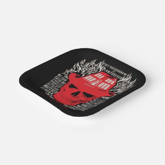 Ze probeerden me te verbranden papieren bordje (Gebogen)