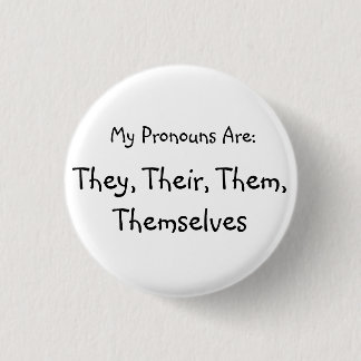 "Ze" Pronoun badge Ronde Button 3,2 Cm