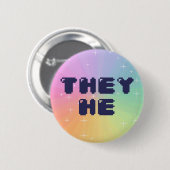 Ze Pronoun Button (Voorkant /achterkant)