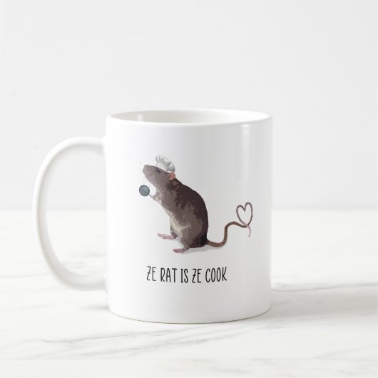 Ze Rat is Ze Cook - Ratatouille geïnspireerd Koffiemok (Links)
