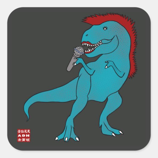 Ze Rex zangeres Stickers (Voorkant)