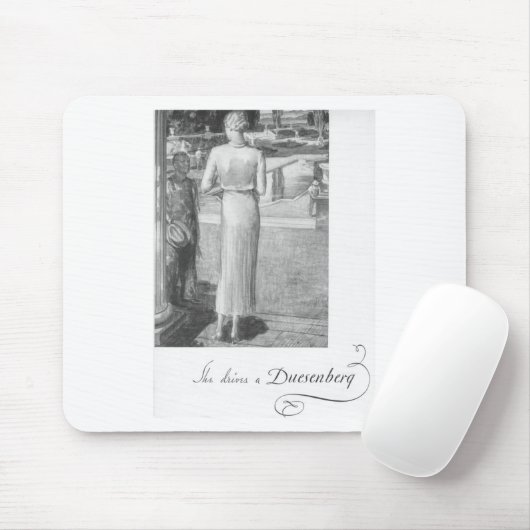 Ze rijdt een Duesenberg Muismat (Met muis)