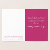 Ze schijnt | Moederdagkaart Folie Kaarten (Binnen)