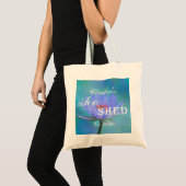 Ze schonk de schaduw van het Blue Water Lily Budge Tote Bag (Voorkant (product))
