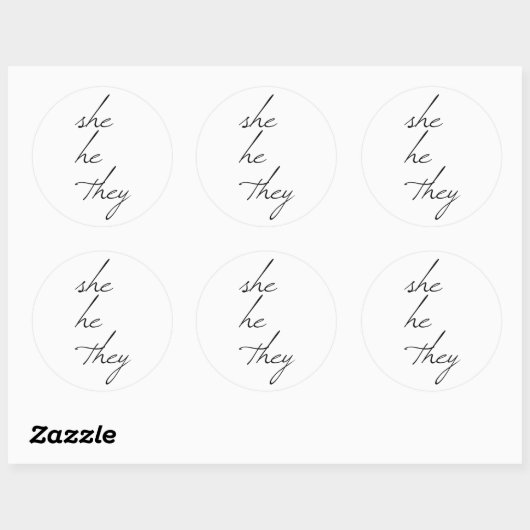 Ze schreef het script voor haar ronde sticker (Vel)