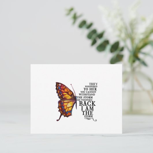 Ze schreeuwden haar dat je het Storm niet kan weer Aankondigingskaart (Staand voorkant)