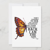 Ze schreeuwden haar dat je het Storm niet kan weer Bedankkaart (Voorkant)