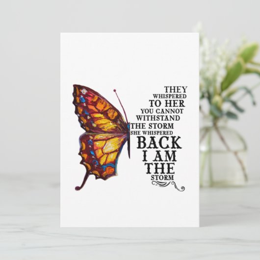 Ze schreeuwden haar dat je het Storm niet kan weer Bedankkaart (Staand voorkant)