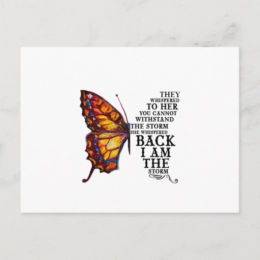 Ze schreeuwden haar dat je het Storm niet kan weer Feestdagenkaart (Voorkant)