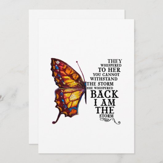 Ze schreeuwden haar dat je het Storm niet kan weer Kaart (Voorkant / Achterkant)
