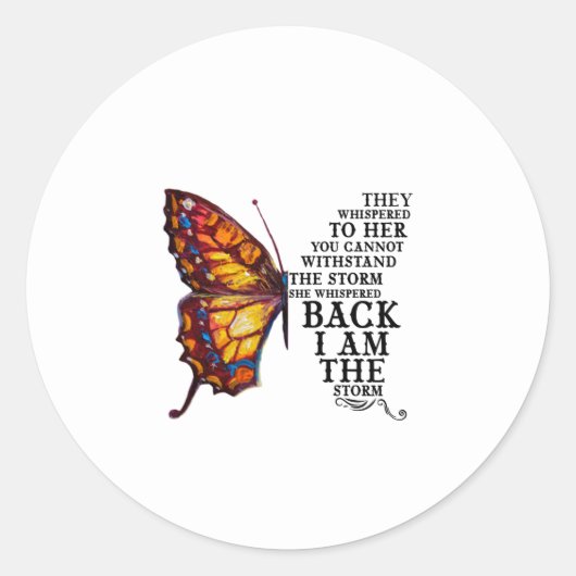 Ze schreeuwden haar dat je het Storm niet kan weer Ronde Sticker (Voorkant)