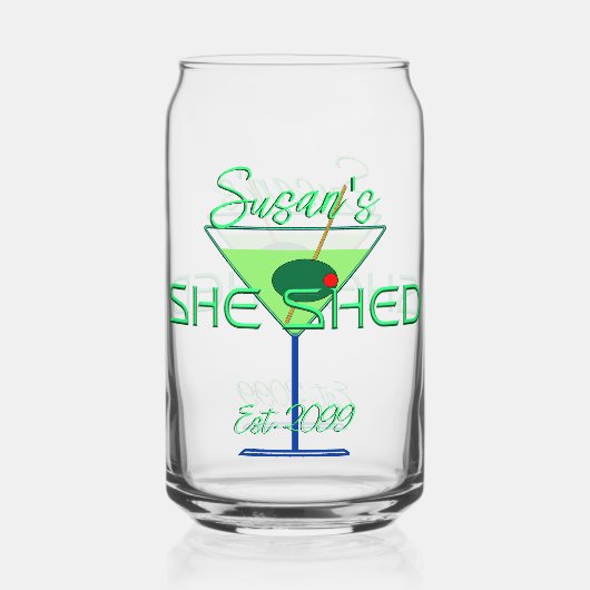 Ze schuurt pub bier kan bril drinkware blikvorm glas (Voorkant)