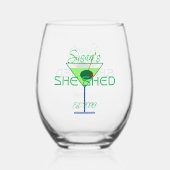 Ze Shed Fun Martini Drinkware Wijnglas Zonder Voet (Achterkant)