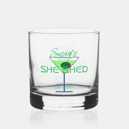 Ze Shed Pub Rocks Whiskey Bril Drinkware Whisky Glas (Voorkant)