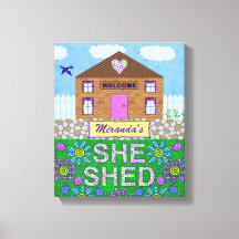 Ze Shed Woman Cave Garden Hut Persoonlijke naam