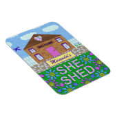 Ze Shed Woman Cave Garden Hut Persoonlijke naam Magneet (Rechterzijde)