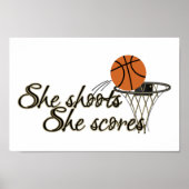 Ze slaapt, ze scoort (Basketball) Poster (Voorkant)