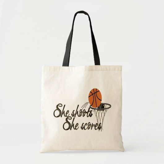 Ze slaapt... ze scoort tote bag (Voorkant)