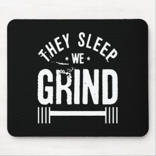 Ze slapen we grind fitness sportschool uit te werk muismat