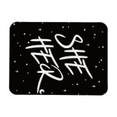 Ze speelt haar voornaamwoorden magneet (Horizontaal)