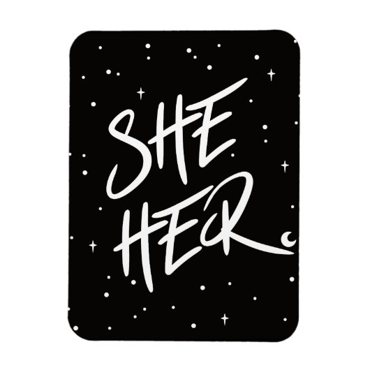 Ze speelt haar voornaamwoorden magneet (Verticaal)