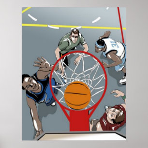 Ze spelen Basketball - poster