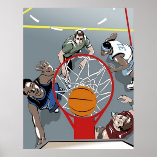 Ze spelen Basketball - poster (Voorkant)