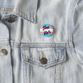 Ze spreekt haar Trans-Button uit Ronde Button 3,2 Cm (In situ)