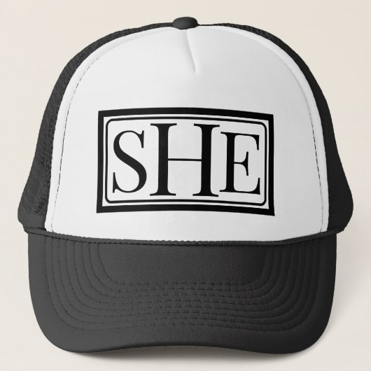 Ze spreekt haar transgender Trucker Hat uit Pet (Voorkant)