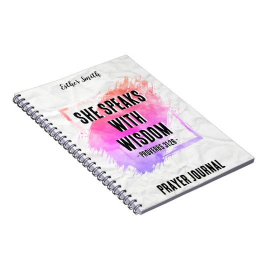 Ze spreekt met wijsheid - Custom Trendy Journal Notitieboek (Rechterzijde)