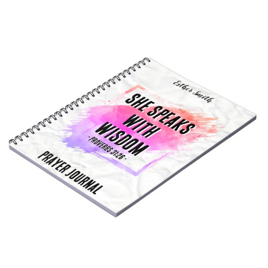 Ze spreekt met wijsheid - Custom Trendy Journal Notitieboek (Linkerzijde)