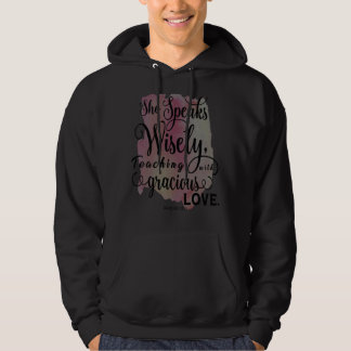 Ze spreekt wijs onderwijzen met gracieuze liefde v hoodie