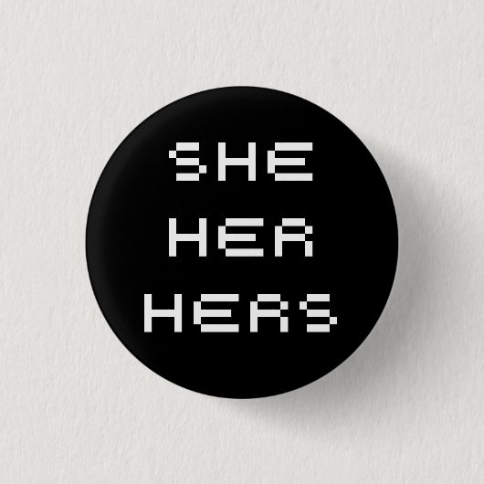 ze spreekt zich uit ronde button 3,2 cm (Voorkant)
