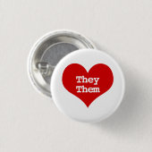 Ze spreken dan Red Love Heart Button uit (Voorkant /achterkant)