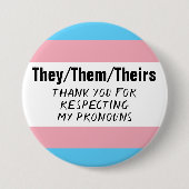 Ze spreken hen uit als trans-Button Ronde Button 7,6 Cm (Voorkant)