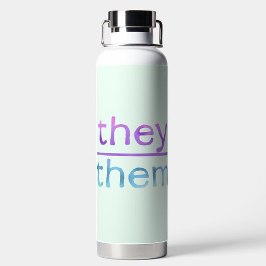 Ze spreken ze uit | JOUW NAAM | kleurrijk Waterfles (Achterkant)