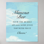 Ze staat op Cloud 9 Vrijgezellenfeest Mimosa Bar S Poster (Voorkant)