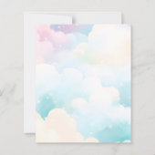 Ze staat op Cloud Nine Baby shower Budget Invitati (Achterkant)