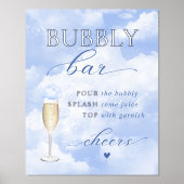Ze staat op Cloud Nine Blue Bubbly Bar Folie Afdrukken (Voorkant)