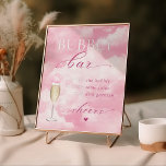 Ze staat op Cloud Nine Bubbly Bar Folie Afdrukken<br><div class="desc">Dit vrijgezellenfeesten ontwerp is voorzien van etherische wolken met tekst in moderne stijl</div>